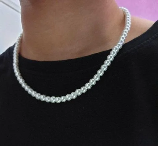 Men Stylish Pearl Necklace (Temple Dance Jewellery) - Image 2