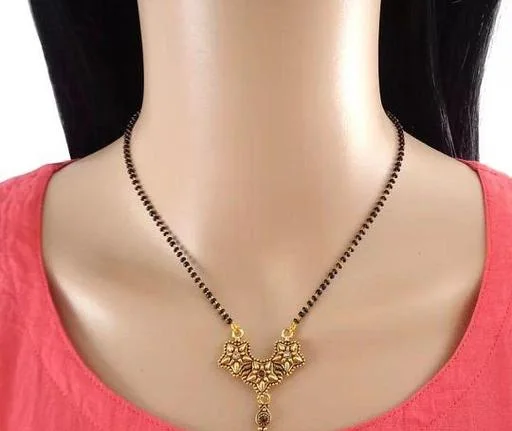 Tvara Ethenic Oxidized Black Beads Daily Ware Mangalsutra Size 18 Inch (Temple Dance Jewellery) - Image 2