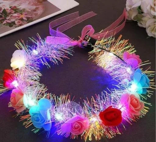 Led Flower Hairband 2025 Edition Crown Girl Taj (Temple Dance Jewellery) - Image 2