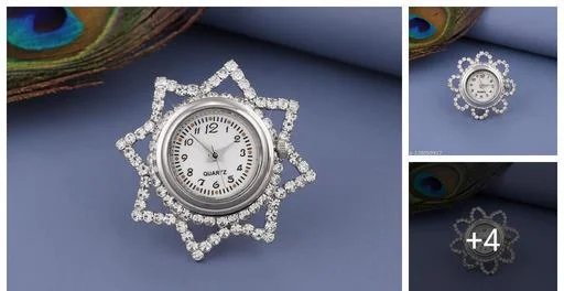 Gc Premium Jewellery Sizzling Bejeweled Rings Elegant Silver Plated Fing... (Temple Dance Jewellery)