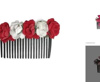 Arooman Artificial Flower Juda Comb Side Comb Womengirls Hair Accessorie... (Temple Dance Jewellery)