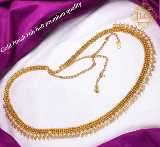 Lcjewelz Traditional Gold Waist Belt Kamarband Or Kamarpatta Belly Chain (Temple Dance Jewellery) - Image 2