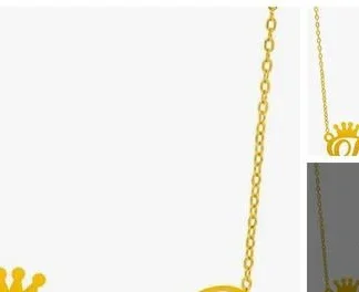 Customized Personalised Single Name Necklace Crownheartstar Pendant Keyc... (Temple Dance Jewellery)