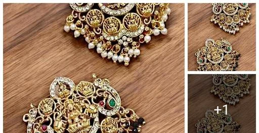 Combo 2 Lakshmi Pendant Ashtalakshmi Matt Finish Temple Jewellery