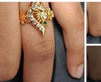 Vanki Ring Traditional Vankivangi Trendy Adjustable Micro Plated Ring Ad... (Temple Dance Jewellery)