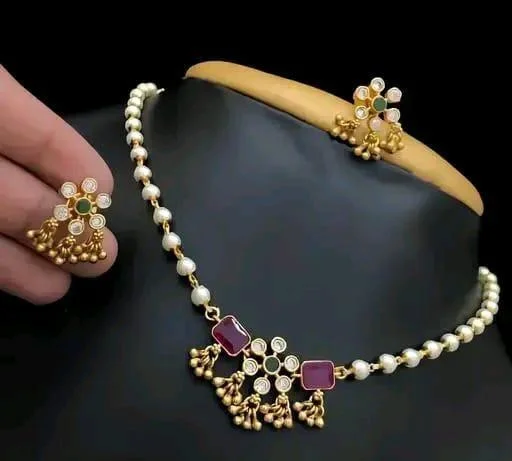 Chokki Der Jewellerychokernecklacejewellery Setindian Wedding Jewellery ... (Temple Dance Jewellery) - Image 2