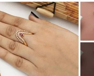 Premium Quality Forming Plated Ad Stone Rings (Temple Dance Jewellery)