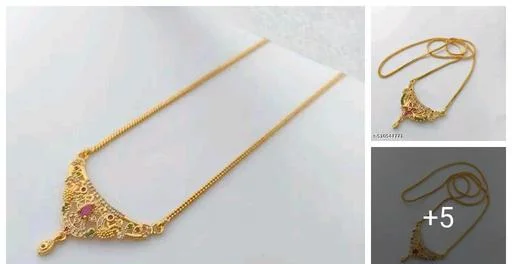 New South Indian Pandant Chain Long (Temple Dance Jewellery)