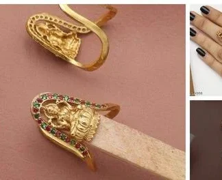 Premium Quality Forming Plated Ad Stone Rings (Temple Dance Jewellery)
