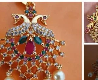 Shimmering Bejeweled Pendants Lockets (Temple Dance Jewellery)