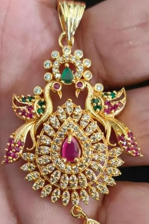 Shimmering Bejeweled Pendants Lockets (Temple Dance Jewellery) - Image 2