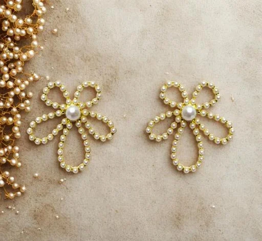 Hanabi Bloom Japanese Style Earrings (Temple Dance Jewellery) - Image 2