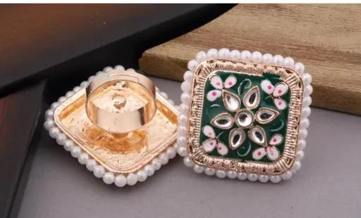 Meena Finger Ring (Temple Dance Jewellery) - Image 2