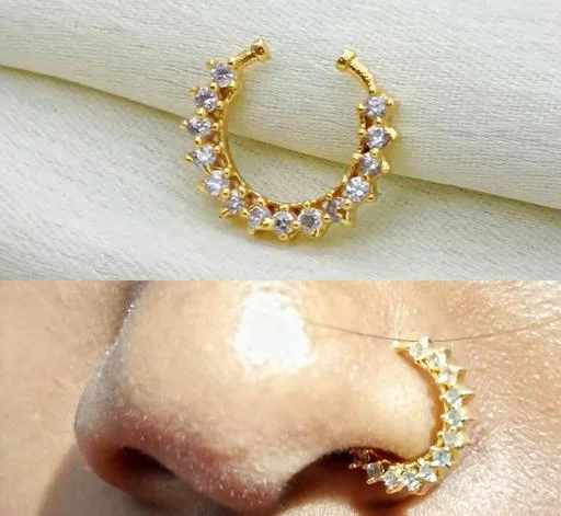 Simple Glittering Nosepins (Temple Dance Jewellery) - Image 2