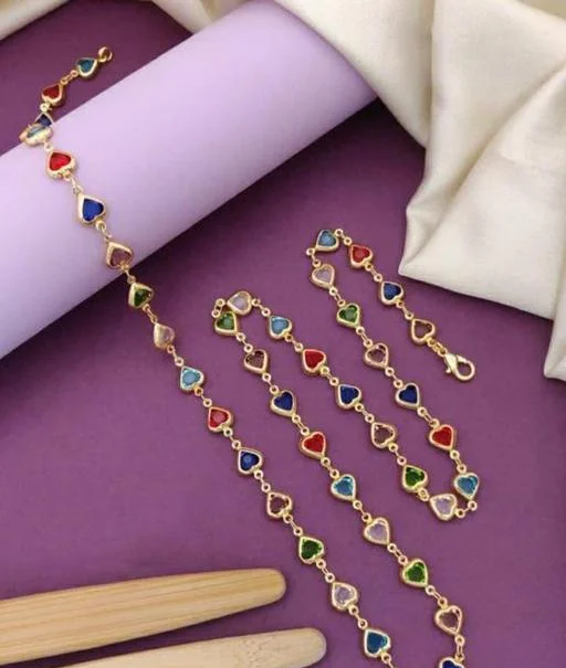 Dil Multi Coulour Stone Fancy Maala Girl (Temple Dance Jewellery) - Image 2