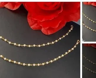 Veritas Unique Stylish Party Wear Designer Pearl Adjustable Hair Chainha... (Temple Dance Jewellery)