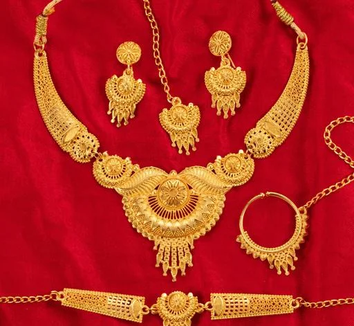 1 Gm Gold Jewellery Set (Temple Dance Jewellery) - Image 2