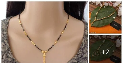 Royatto New Stylish Fancy Gold Plated Daily Wear Alloy Mangalsutra Women... (Temple Dance Jewellery)