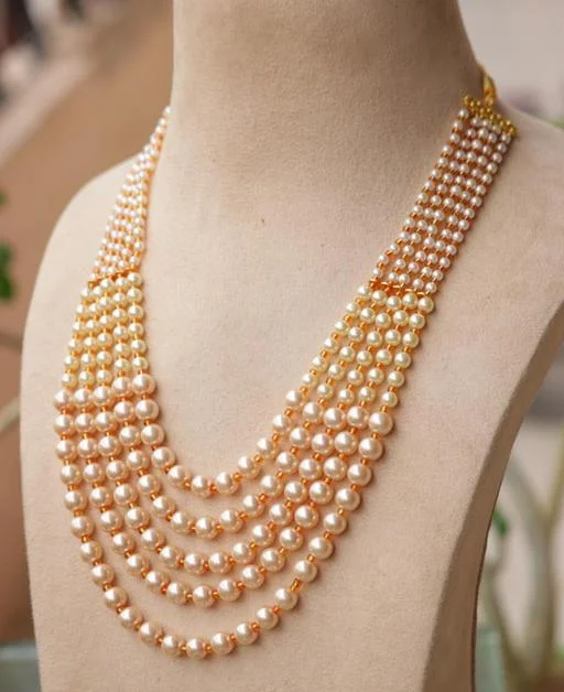 Trendy Bead Work Necklaces Chains (Temple Dance Jewellery) - Image 2