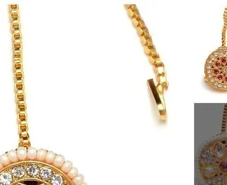 Beautiful Copper Maangtika (Temple Dance Jewellery)
