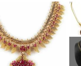 Gold Plated Traditional Fashion Jewellery Necklace (Temple Dance Jewellery)
