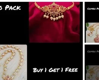 Twinkling Beautiful Jewellery Necklace Sets (Temple Dance Jewellery)