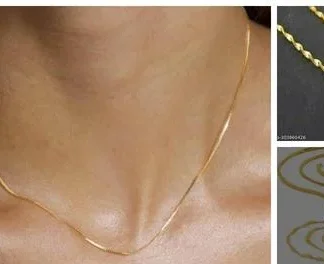 Designer 18 Inch Gold Chain Men Boys 6 Months Guarranty Short Gold Chain... (Temple Dance Jewellery)