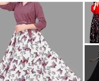 Crepe Fit And Flare Frocks &