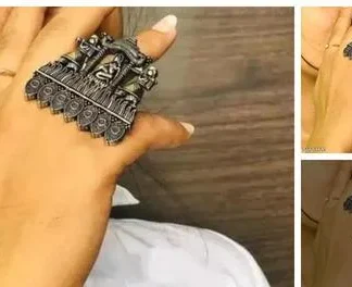 Sparkliza High Quality Oxidized Silver A Richly Textured Finish (Temple Dance Jewellery)