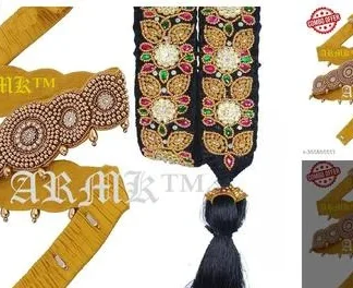 New Design Perfect Maggam Work Jada Kemp Ready Flower Jada Savaram Bhara... (Temple Dance Jewellery)