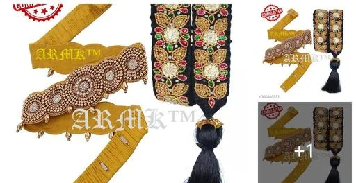 New Design Perfect Maggam Work Jada Kemp Ready Flower Jada Savaram Bhara... (Temple Dance Jewellery)