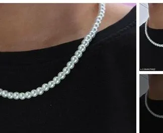 Men Stylish Pearl Necklace (Temple Dance Jewellery)