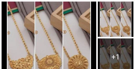 Bhumi09 Gold 1 2 Allure Necklace Chain Plated Necklace Chain (Temple Dance Jewellery)