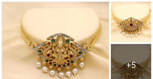 Ad Diamond Beautiful Heavy Chokernecklace (Temple Dance Jewellery)