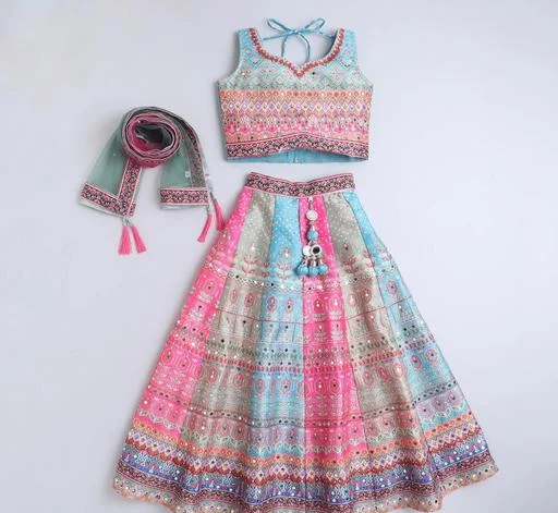 Flawsome Classy Kids Girls Lehanga Cholis - Image 2