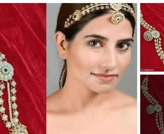 Allure Glittering Maangtika - Classical Dance Jewellery