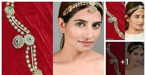 Allure Glittering Maangtika - Classical Dance Jewellery