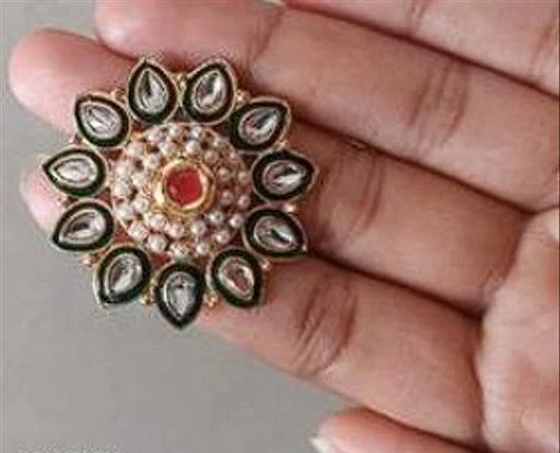 Shimmering Chunky Rings (Temple Dance Jewellery) - Image 2