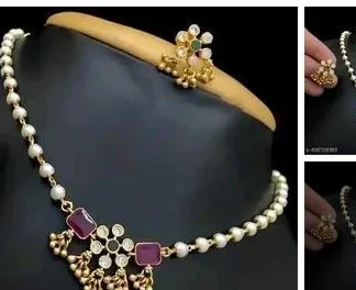 Chokki Der Jewellerychokernecklacejewellery Setindian Wedding Jewellery ... (Temple Dance Jewellery)