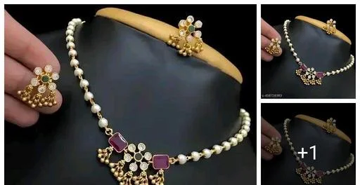 Chokki Der Jewellerychokernecklacejewellery Setindian Wedding Jewellery ... (Temple Dance Jewellery)