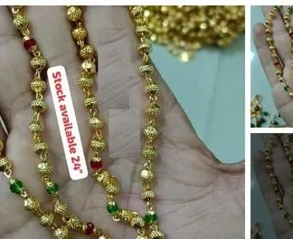 Jewellery One Gram Gold Gold Plated Copper Latest Designer Neck Chain Me... (Temple Dance Jewellery)
