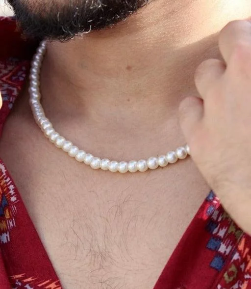 Storla Men Pearl Chain Necklace (Temple Dance Jewellery) - Image 2