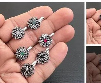 Twinkling Glittering Nosepinsstone Nosepinsnosepinspress Nosepinsoxidise... (Temple Dance Jewellery)