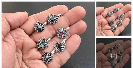 Twinkling Glittering Nosepinsstone Nosepinsnosepinspress Nosepinsoxidise... (Temple Dance Jewellery)