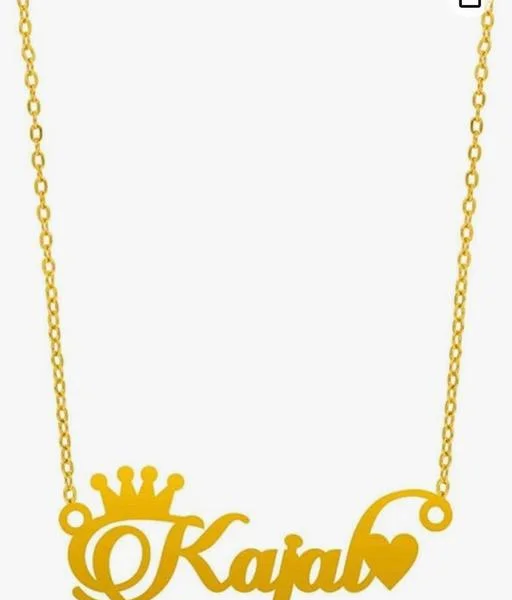 Customized Personalised Single Name Necklace Crownheartstar Pendant Keyc... (Temple Dance Jewellery) - Image 2