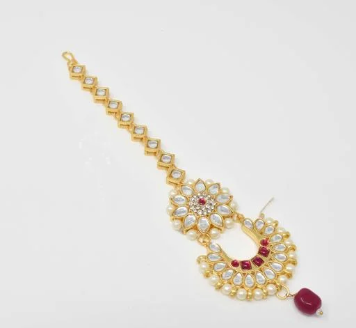 Alluring Bor Chand Tikka Studded American Diamond (Temple Dance Jewellery) - Image 2