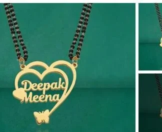 Customized Personalised Couple Name Chain Crownheartstar Pendant Keychai... (Temple Dance Jewellery)