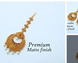 Elite Glittering Maangtika - Classical Dance Jewellery