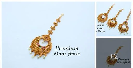 Elite Glittering Maangtika - Classical Dance Jewellery