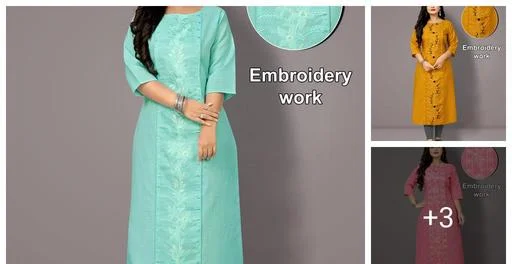 Trendy Fabulous Embroidered Plus Size Kurtis